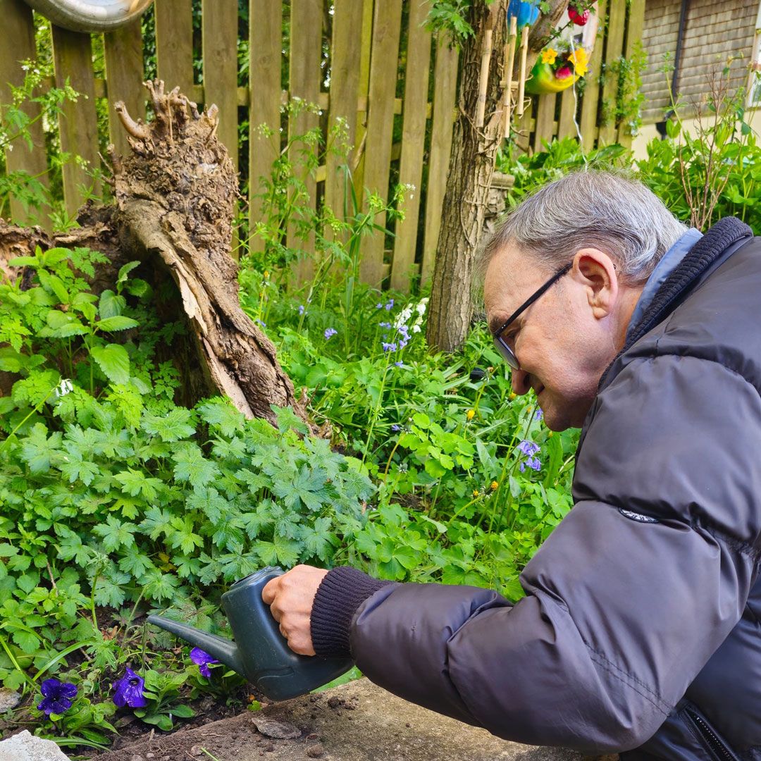 Keith, who lives with us at Church Farm Care, finds great joy in the simple, grounding rhythm of gardening.